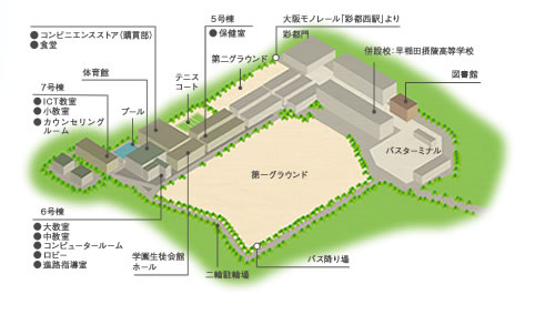 向陽台高校構内図